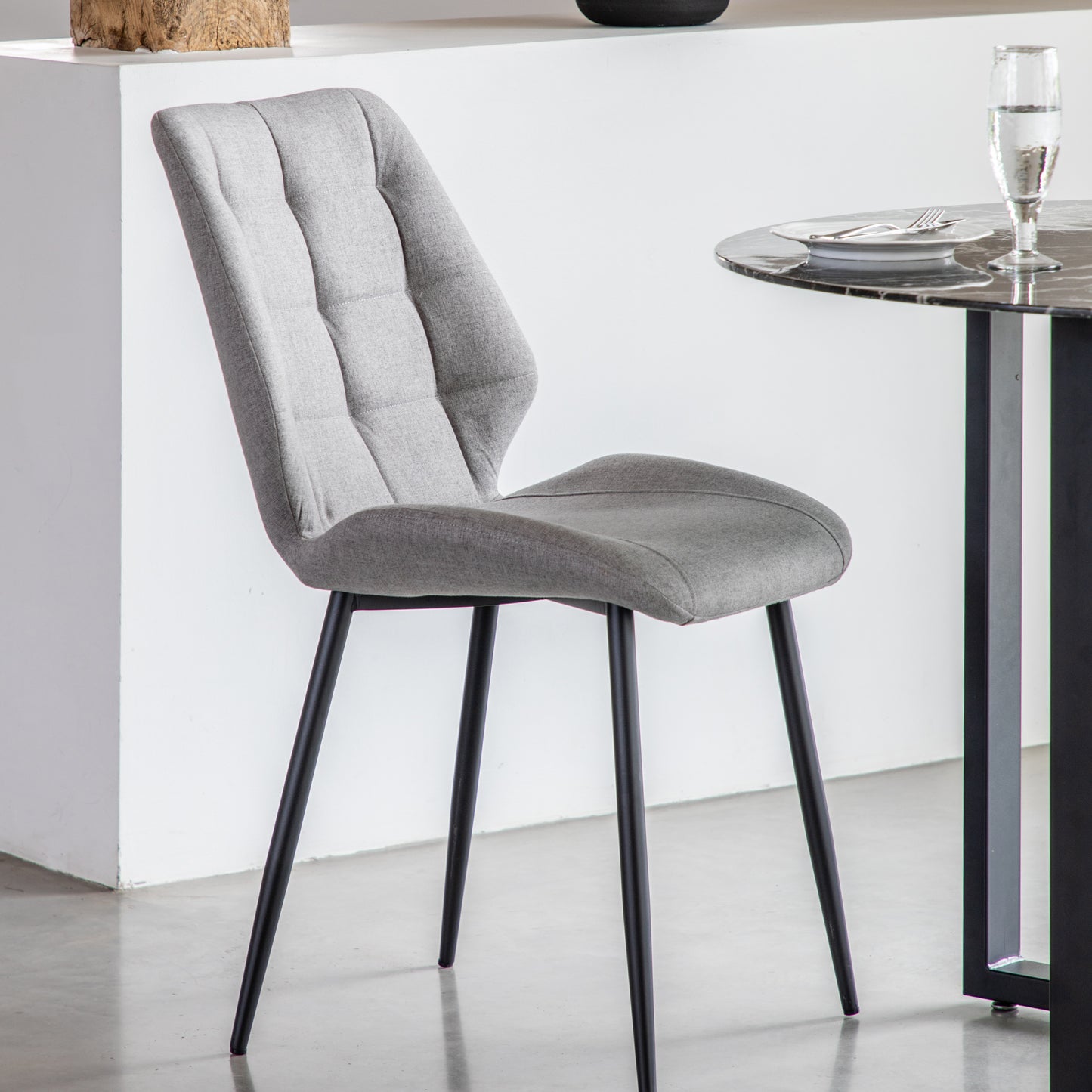 Manford Dining Chair - Light Grey (2pk)