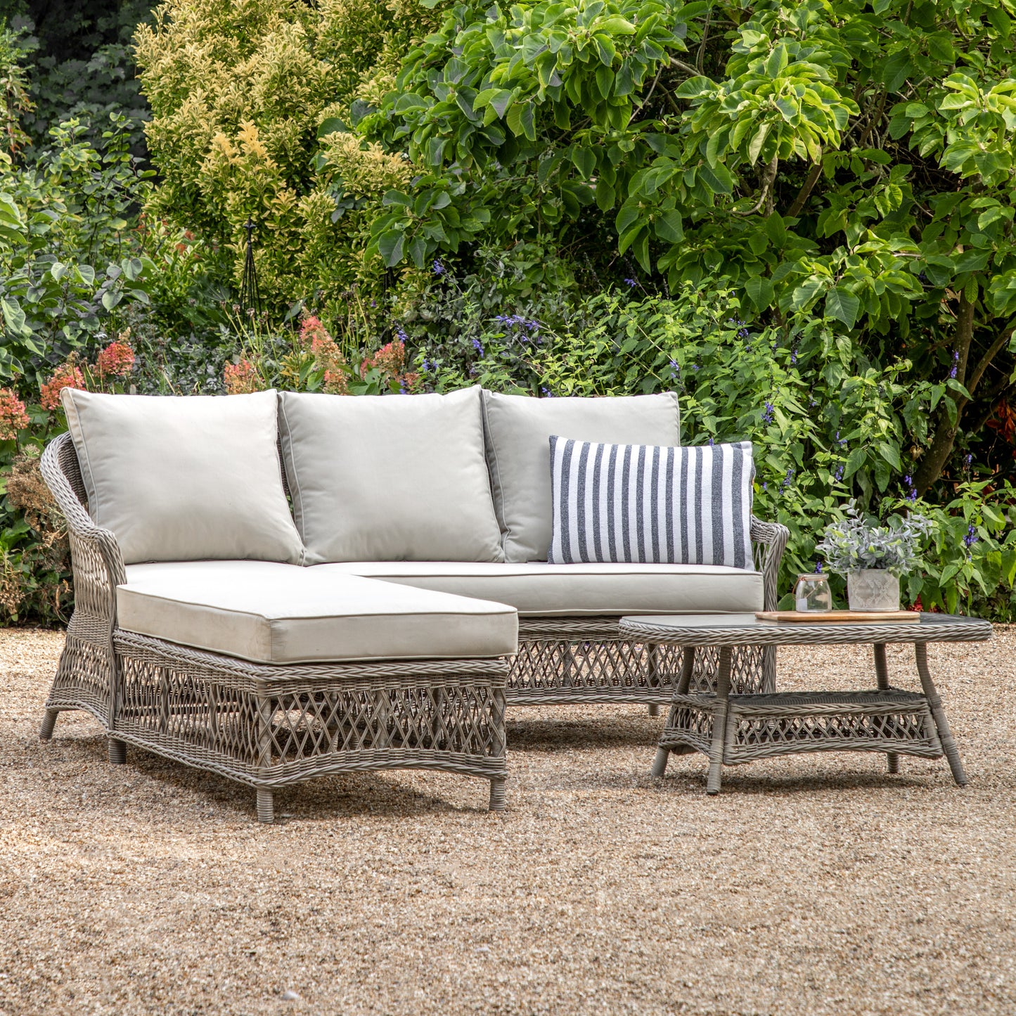 Menton Chaise Set - Stone
