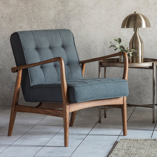 Humber Armchair - Dark Grey Linen