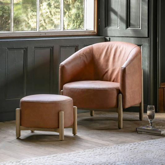 Tindon Armchair - Vintage Brown Leather