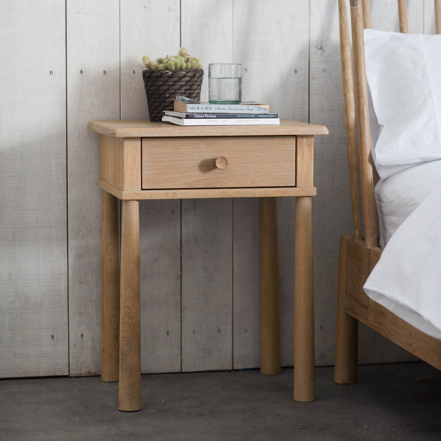 Wycombe 1 Drawer Bedside - Oak