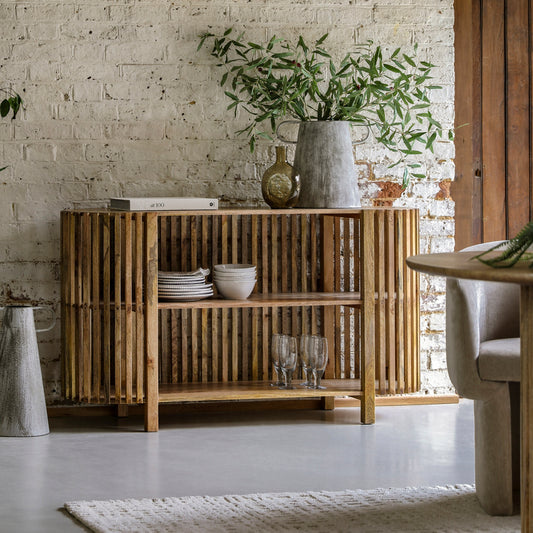 Voss Slatted Console Table