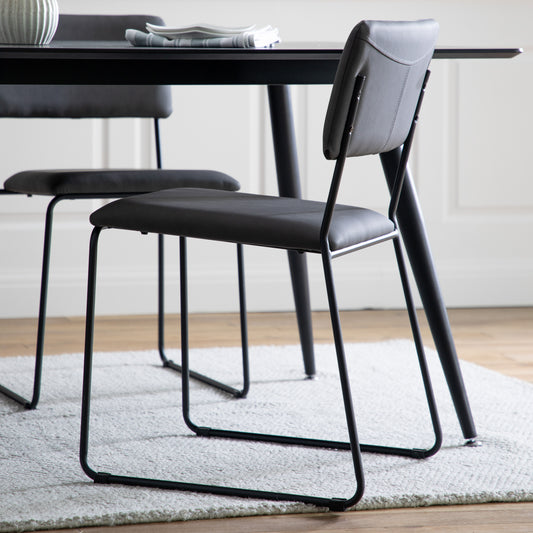 Chalkwell Dining Chair - Slate Faux Leather (2pk)