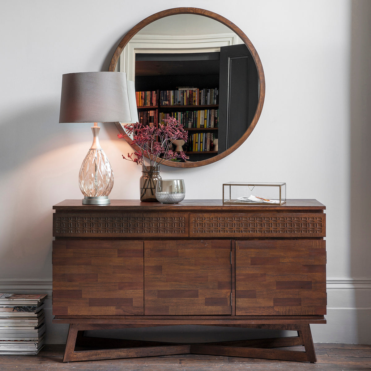 Boho Retreat 3 Drawer Sideboard - Brown