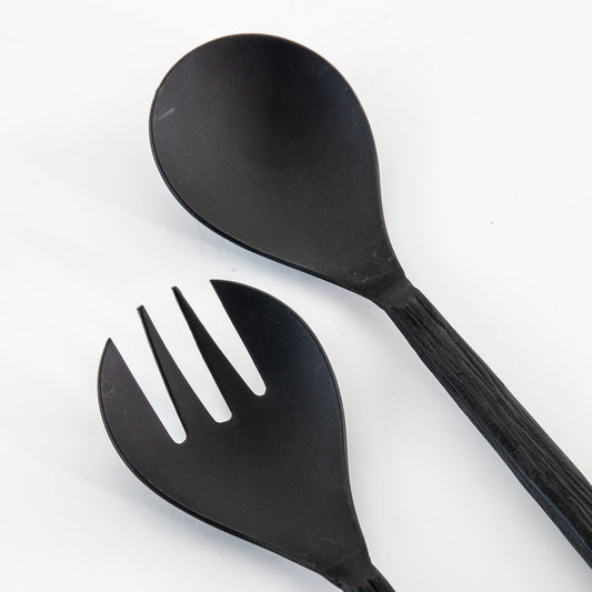 Mette Salad Servers -  Matt Black (Set of 2)