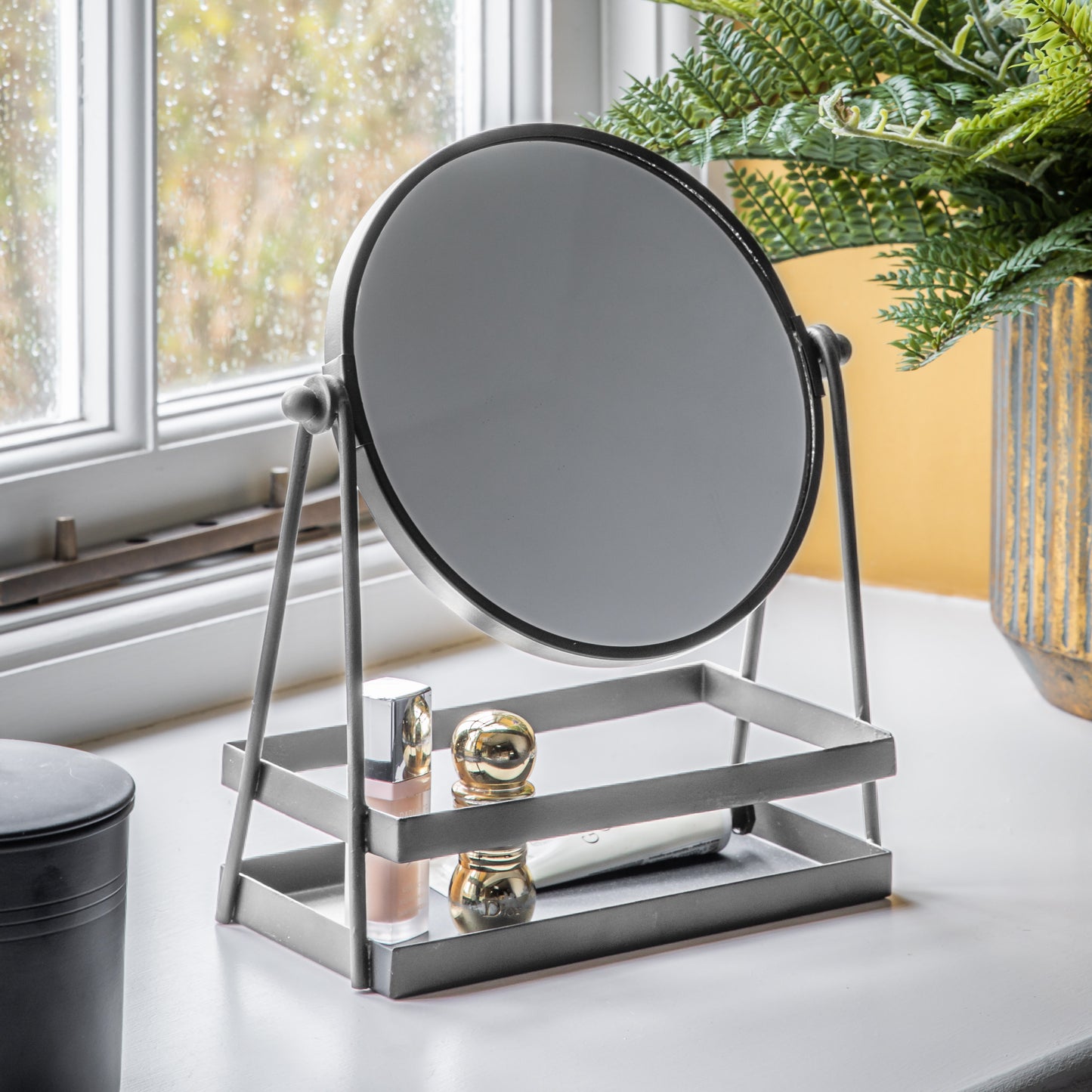 Carly Vanity Mirror w/Tray Silver