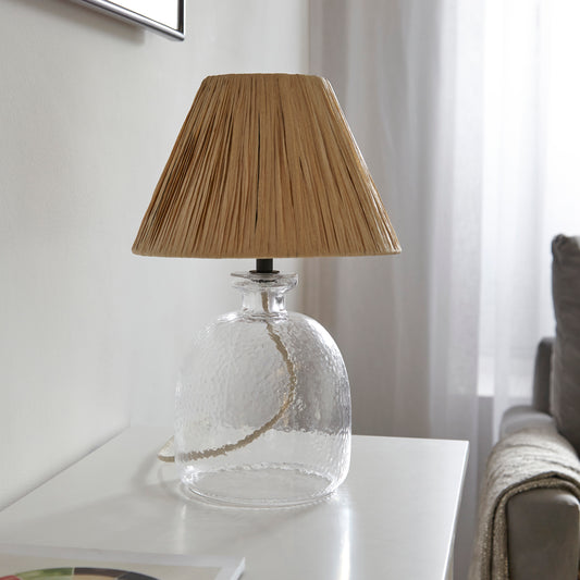 Lyra Table Lamp - Natural Raffia