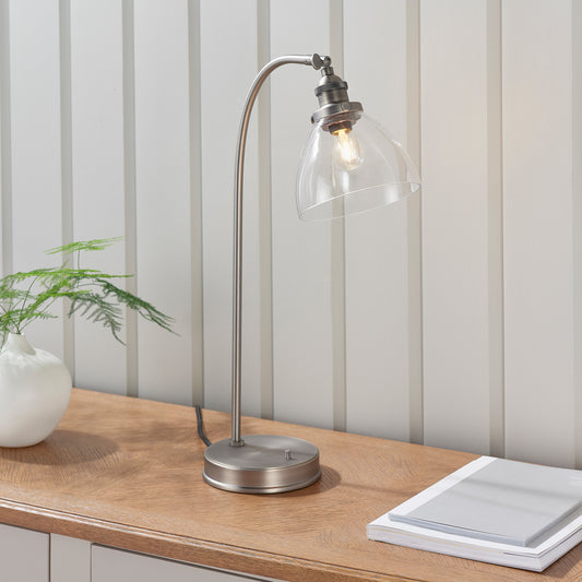 Hansen Table Lamp - Brushed Silver