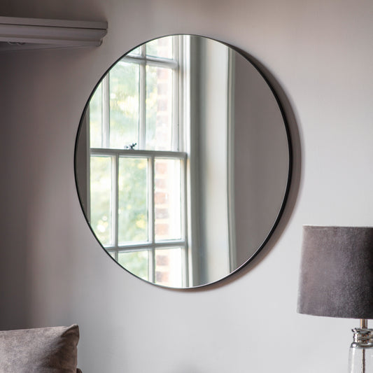 Bowie Round Mirror Black